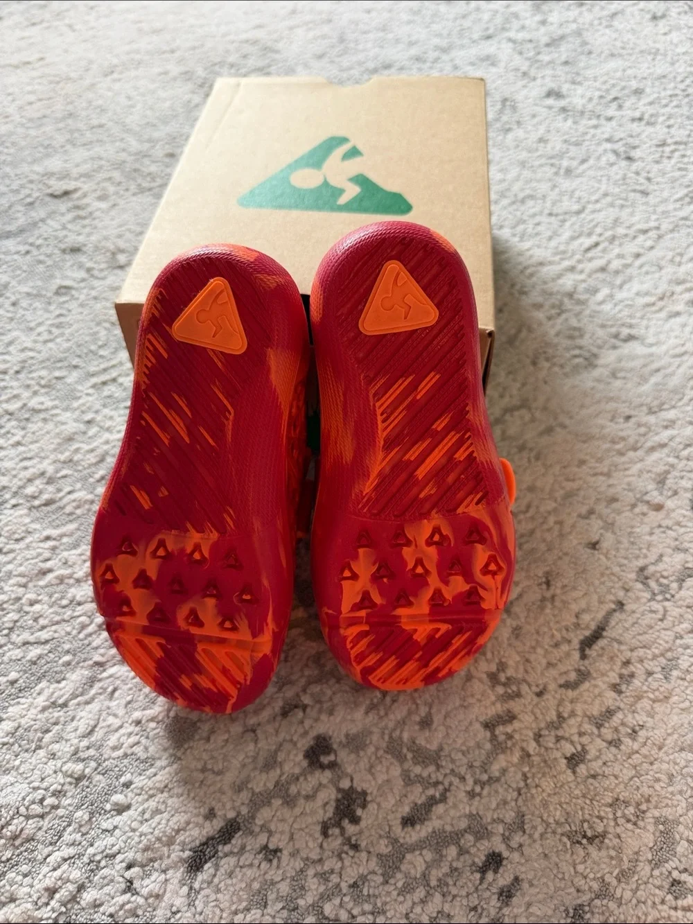 PLAE Kids Red and Orange Water Shoes with Hook-and-Loop Strap size 8 and 9 US